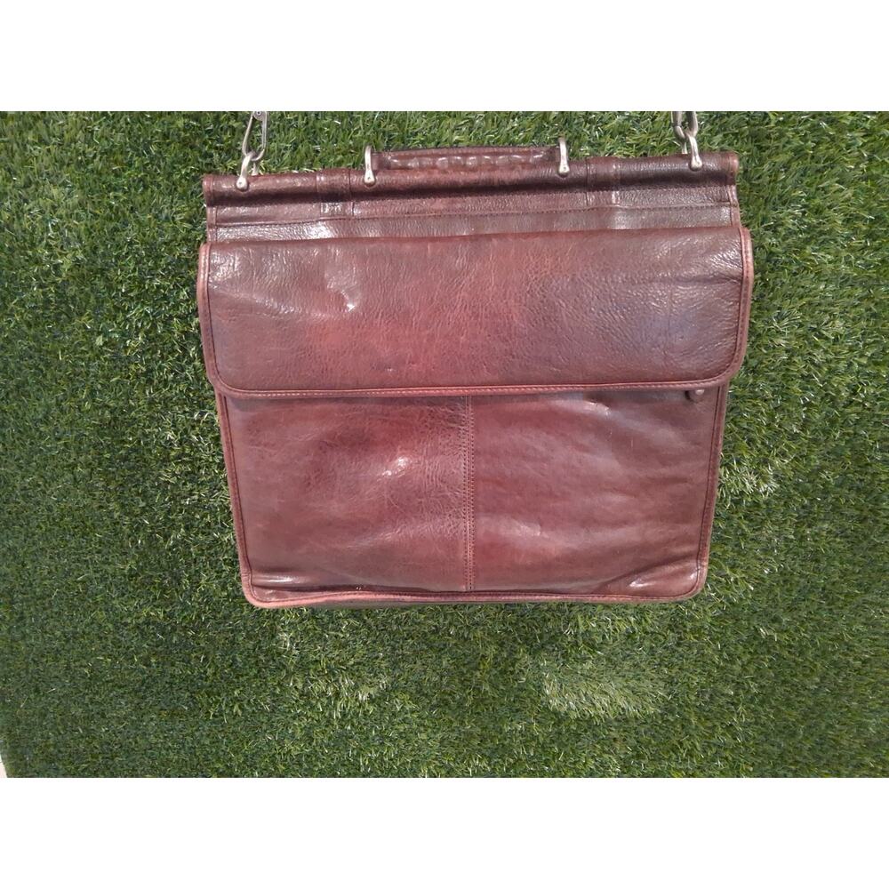 RARE VTG Wilsons Leather Pelle Studio Briefcase Messenger Bag 90s Dark Academia - Picture 11 of 15